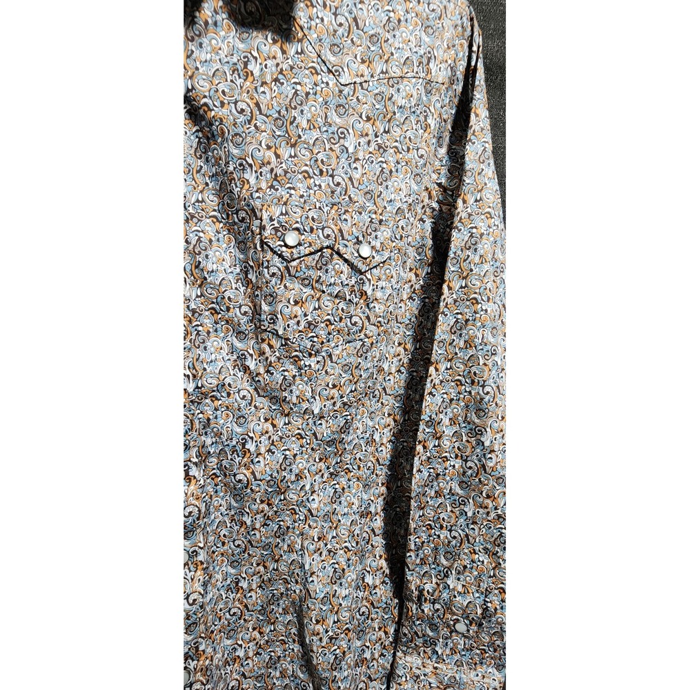 Panhandle Rough Stock Western Shirt Women's Sz M Paisley Rodeo Pearl Snap New - Picture 4 of 10